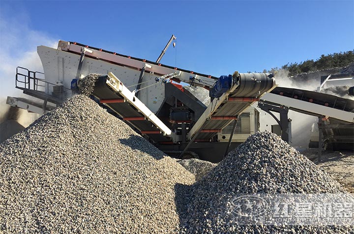 移動式砂石生產(chǎn)線設備現(xiàn)場